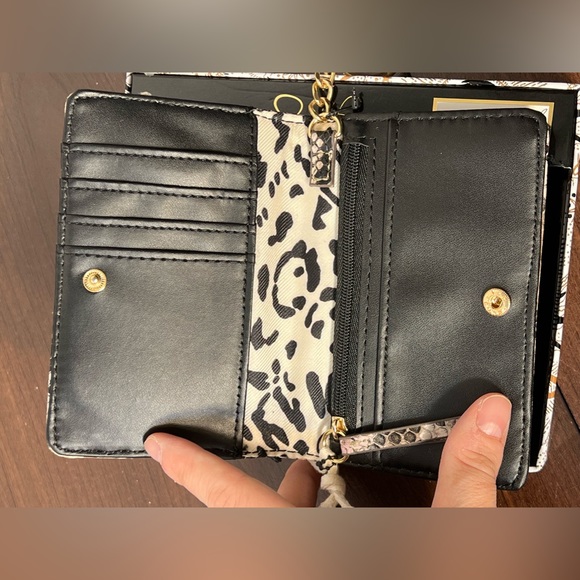 JESSICA SIMPSON Natural Python Flap Credit Card Key & Card Case 2 pc SET New NWT - Picture 3 of 8